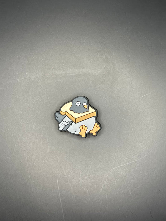 Pigeon in Bread Croc Charm/Jibbitz