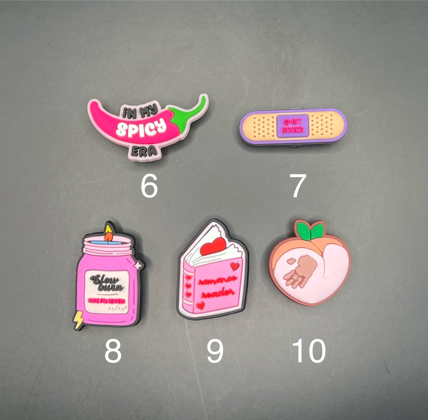 Spicy Book Croc Charms/Jibbitz