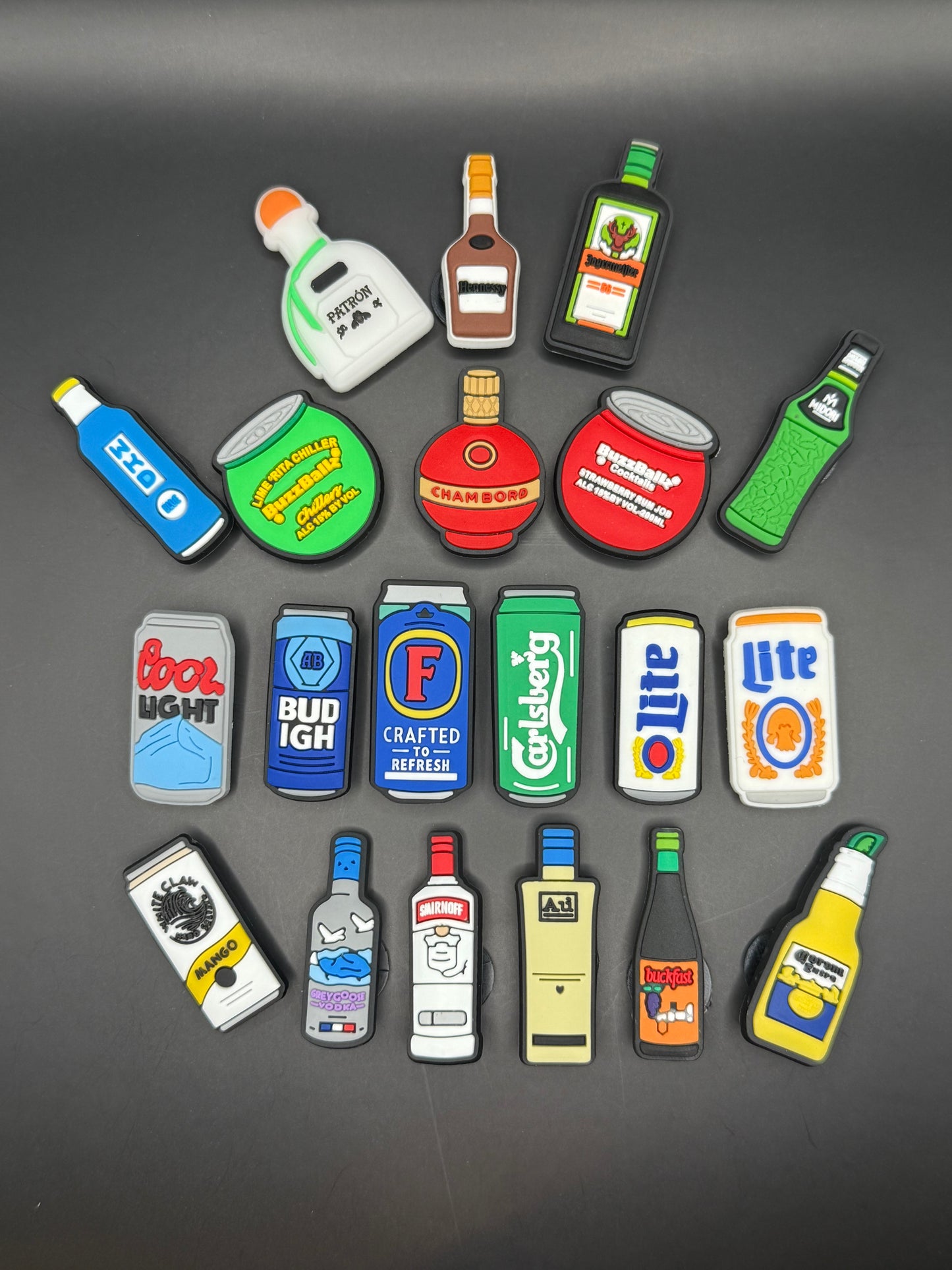 Beers & Spirits Croc Charms/Jibbitz